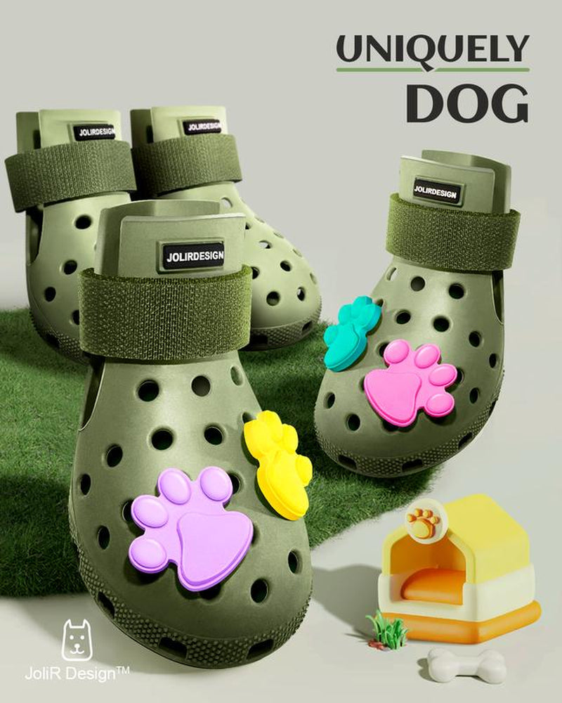 Dog Shoes for Hot Pavement - Dog Shoe for Small & Medium & Large Dogs, Dog Boots Paw Protectors, Easy on & Off, Non-Slip, Waterproof, Easy-Clean Dog Booties for Beach and Snow Protective Gear