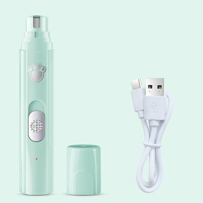 Electric Cat Dog Nail Grinder Silent Anti-Pinch 2-Speed Detachable Guard Pet Grooming Tool Beginner Safe Light Professional Trimmer